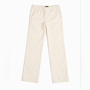 NWT trouser pants off white straight wide leg classic office career sz Large/32